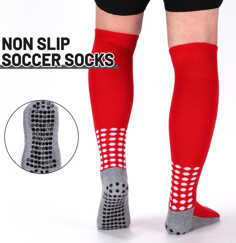 Ultrafun 2/4 Pairs Grip Soccer Socks Non Slip Knee High Compression Soccer Football Socks - Image 3